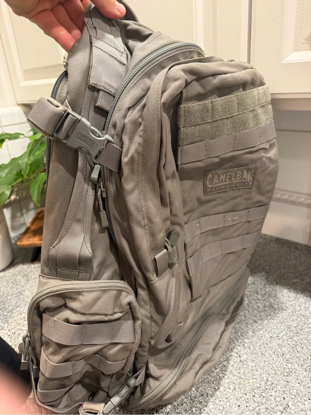 Camelbak Maximum Gear BFM Large Tactical Backpack Gray/Brown Hiking NO BLADDER